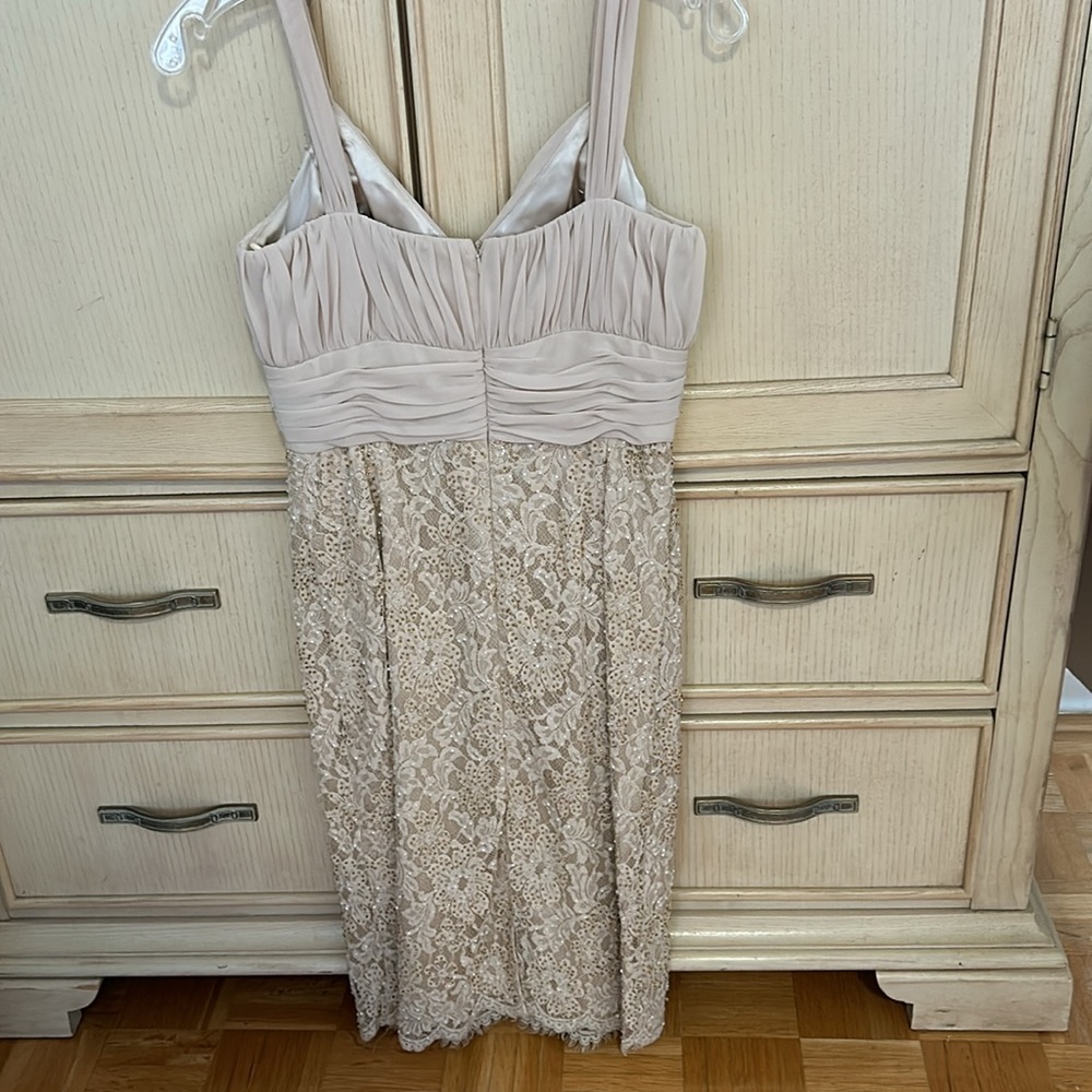 Beautiful beaded cream cocktail dress. - Picture 2 of 4